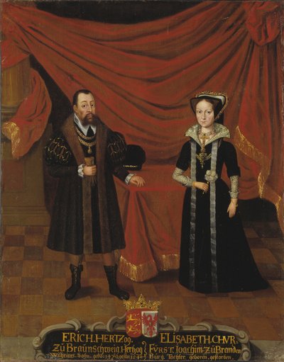 Duke Erik I of Brunswick-Calenberg and his second wife Elisabeth, Princess of Brandenburg by Unknown